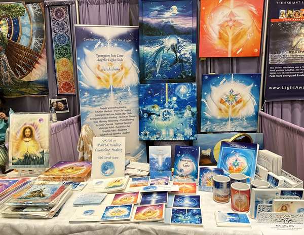 Sibli's books and artwork adorn her expo booth